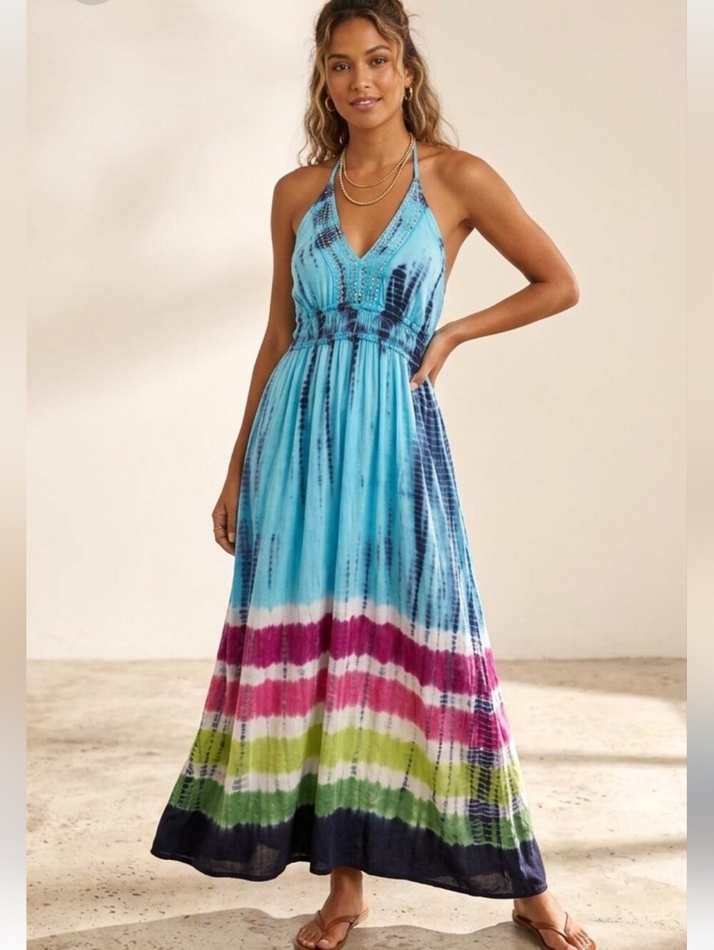 Club z collection tie dye maxi dress